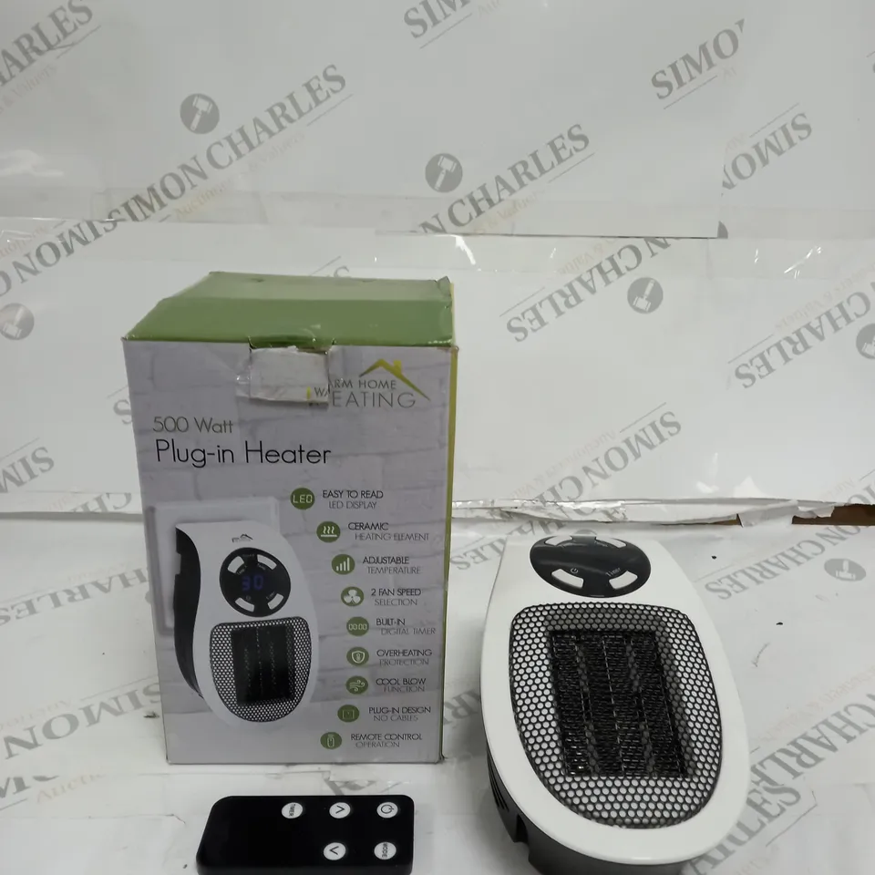 BOXED 500 WATT PLUG-IN HEATER