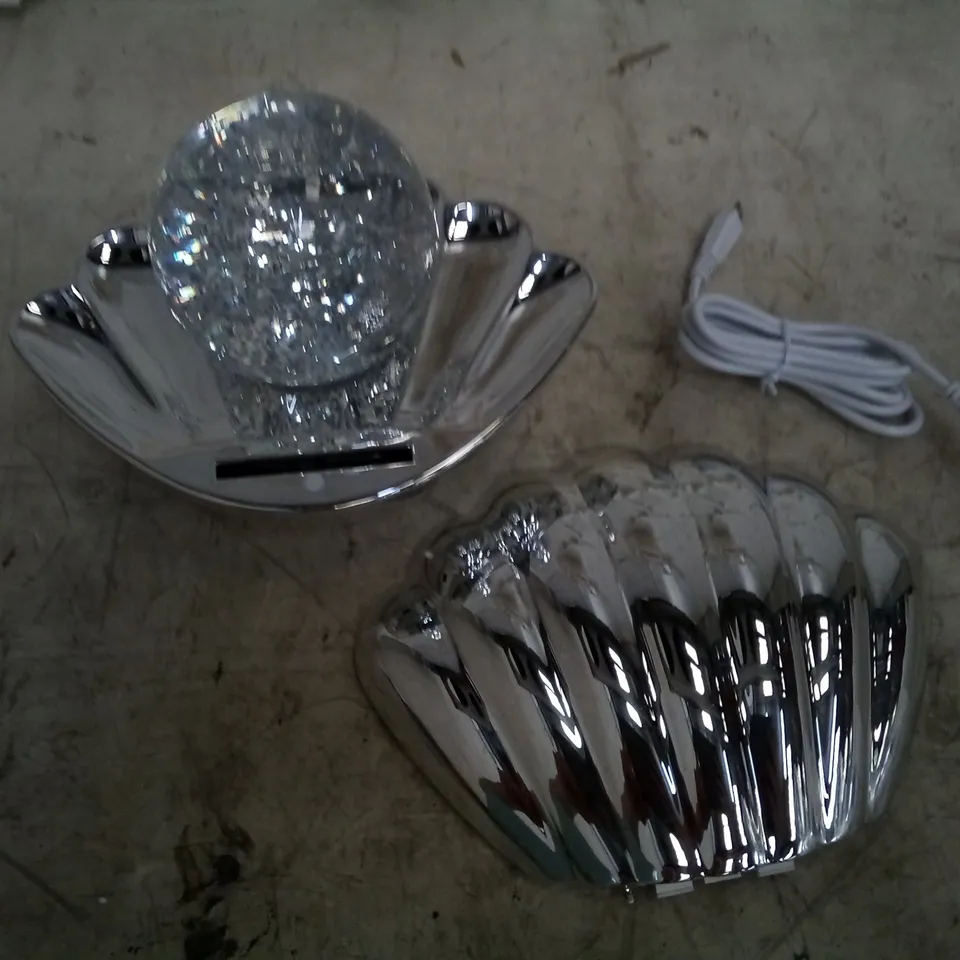 BOXED CLAM GLITTER PEARL COLOUR CHANGING LED LAMP