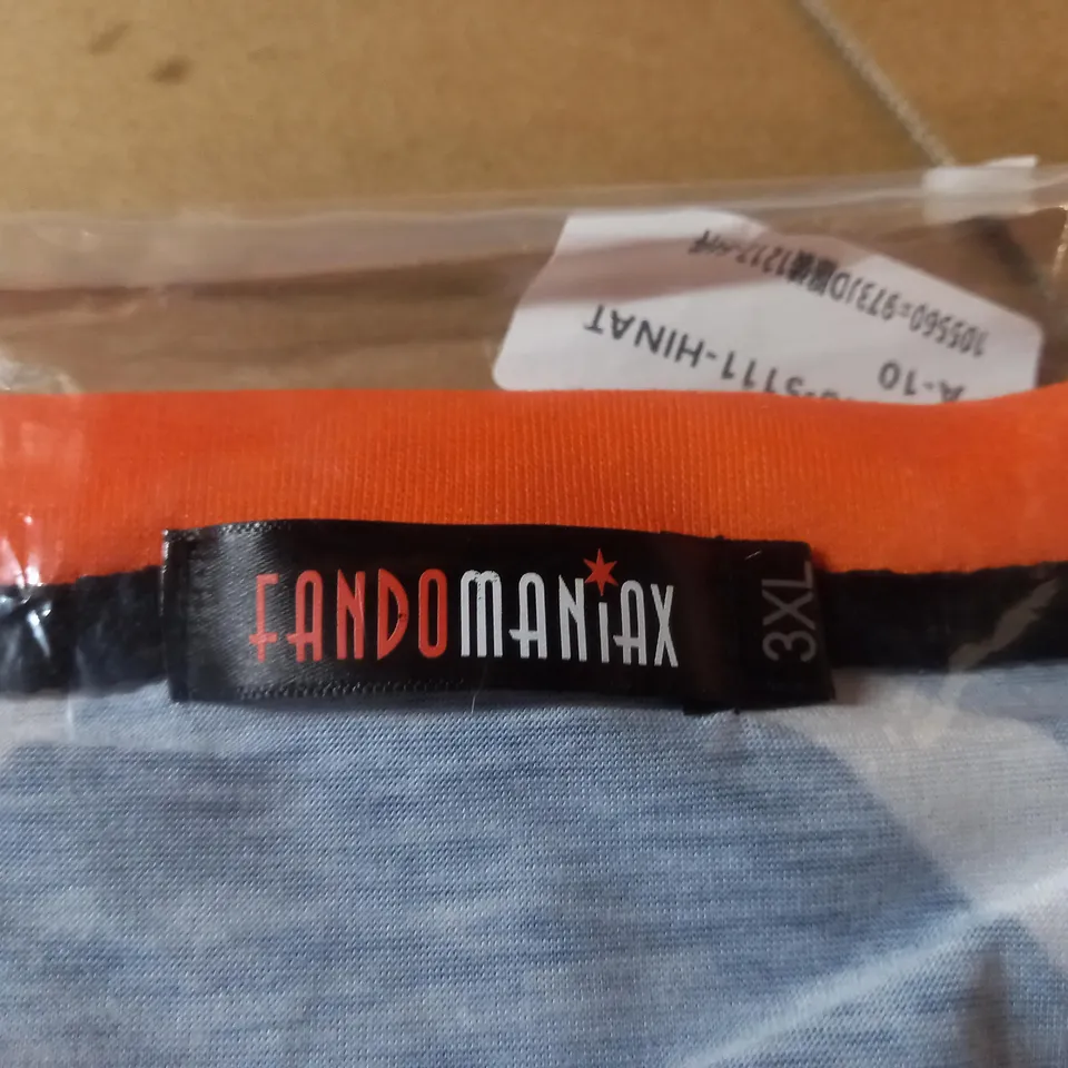 FANDOMANIAX TSHIRT - BLUE/ORANGE SIZE 3XL