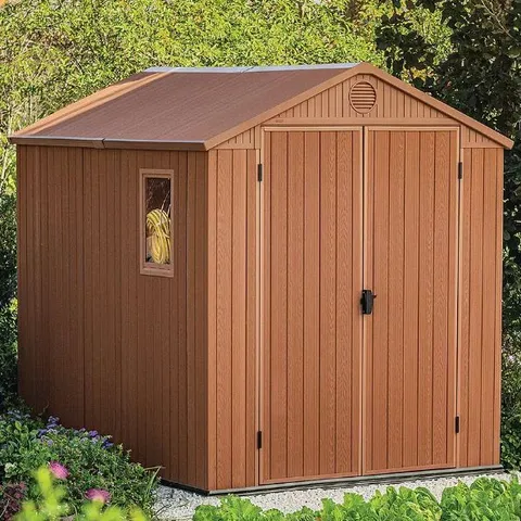 BOXED KETER DARWIN 6X8FT SHED - BROWN (2 BOXES)
