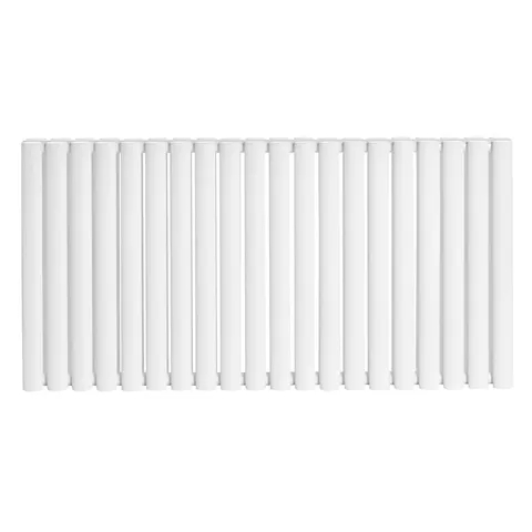 BOXED KARLI HORIZONTAL OVAL PANEL RADIATOR - WHITE (1 BOX)