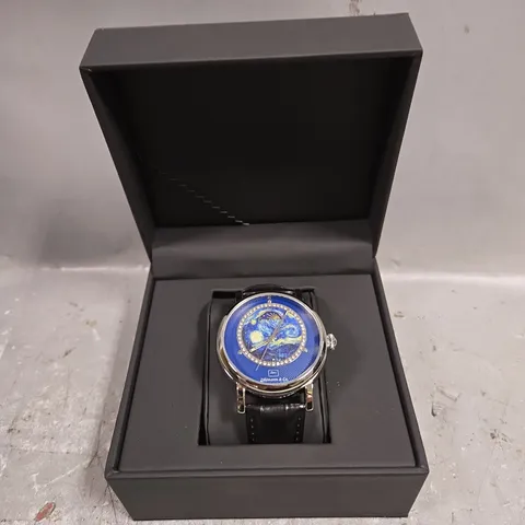 ZIHLMANN & CO MOONPHASE DIAL GLASS EXHIBITION BACKCASE AUTOMATIC WATCH