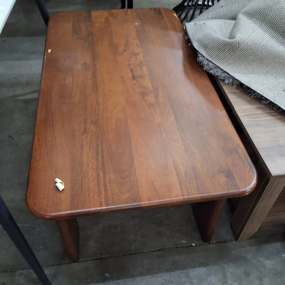 ADALHI SOLID WOOD COFFEE TABLE WALNUT