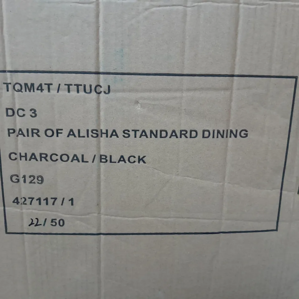 BOXED PAIR OF ALISHA STANDARD DINING CHAIR - COLLECTION ONLY  RRP £199