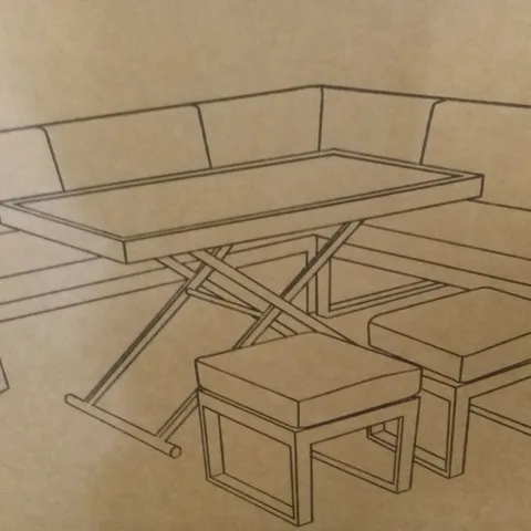 BOXED CUBA OUTDOOR TABLE // TABLE ONLY (1 BOX)