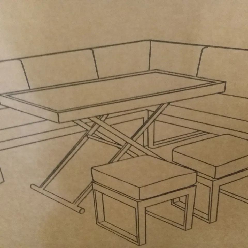 BOXED CUBA OUTDOOR TABLE // TABLE ONLY (1 BOX)