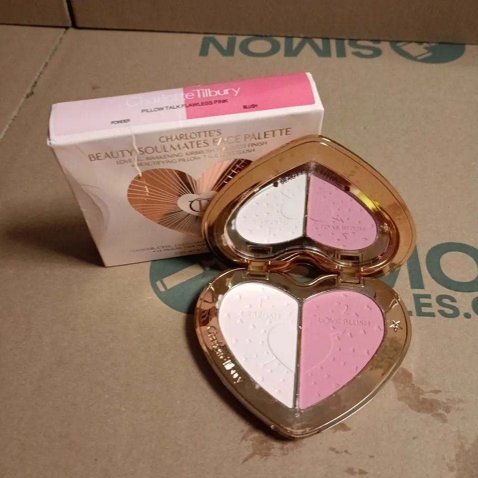 CHARLOTTE TILBURY BEAUTY PALETTE – HEART-SHAPED MAKE-UP PALETTE WITH PINK & WHITE PANS
