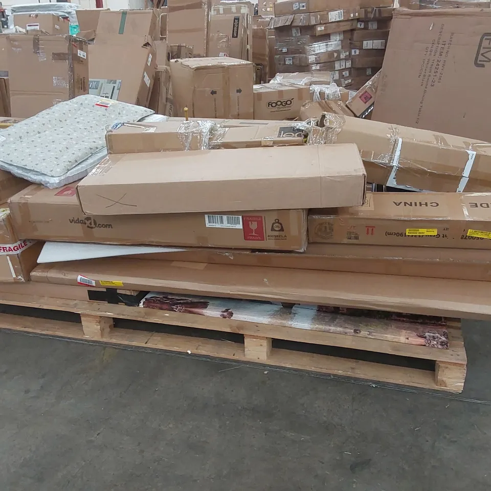 PALLET CONTAINING ASSORTED CONSUMER PRODUCTS/FURNITURE PARTS ECT