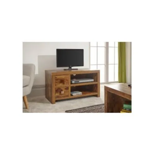 BOXED JAKARTA 2 DRAWER TV UNIT IN MANGO 