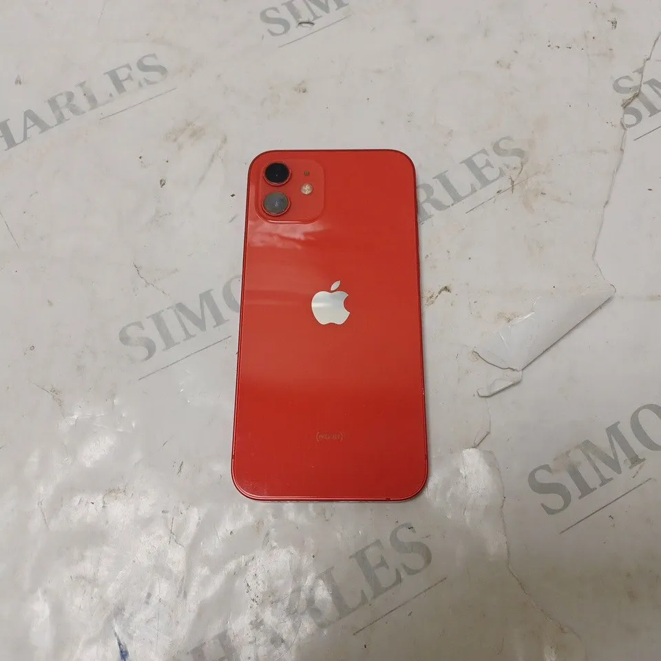 BOXED IPHONE 12 IN RED WITH ACCESSORIES 