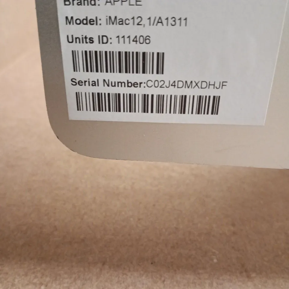 APPLE IMAC 12,1 (A1311) ALL-IN-ONE DESKTOP COMPUTER