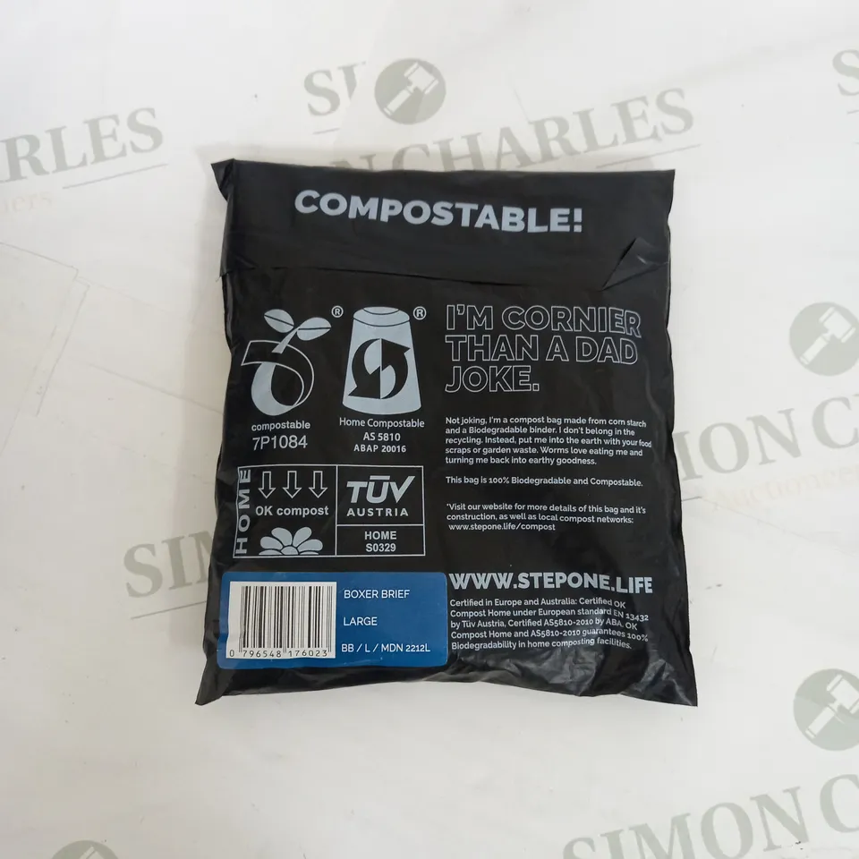 SEALED STEP ONE BOXER BRIEF IN LARGE 