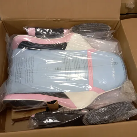 XROCKER AGILITY ESPORTS GAMING CHAIR - BUBBLEGUM PINK/BLUE- COLLECTION ONLY