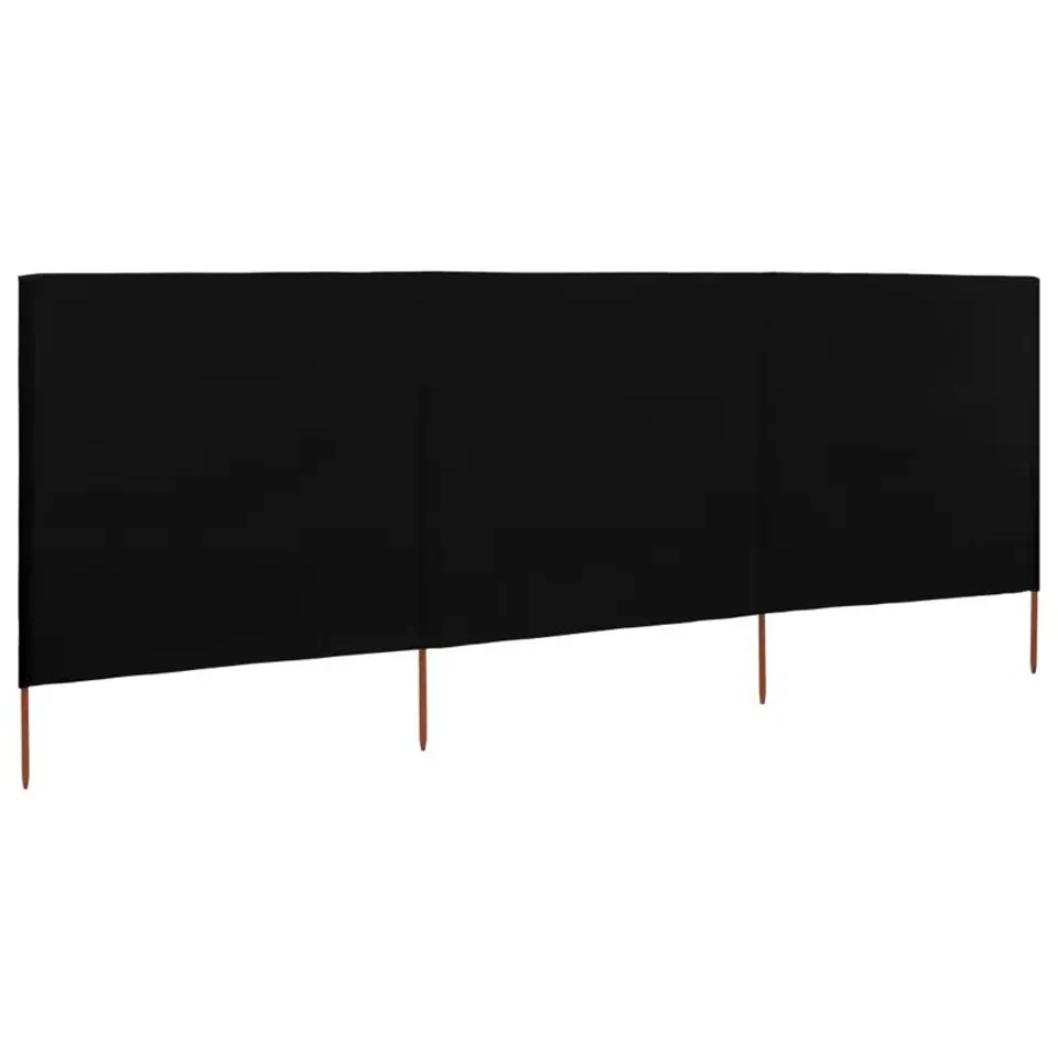 BOXED DAKOTA FIELDS 3-PANEL WIND SCREEN FABRIC 400 X 160cm - ANTHRACITE (1 BOX)