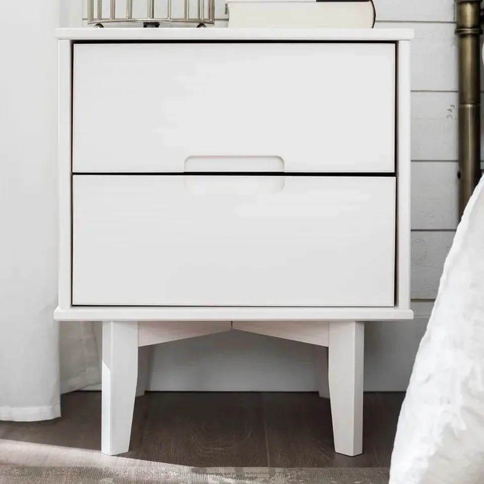 ULTI 2 DRAWER BEDSIDE TABLE COLOUR WHITE 
