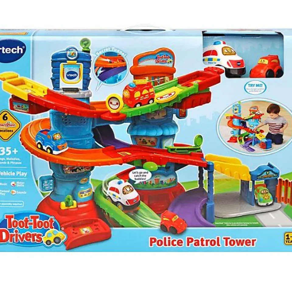 BRAND NEW BOXED VTECH TOOT-TOOT DRIVERS POLICE PATROL TOWER