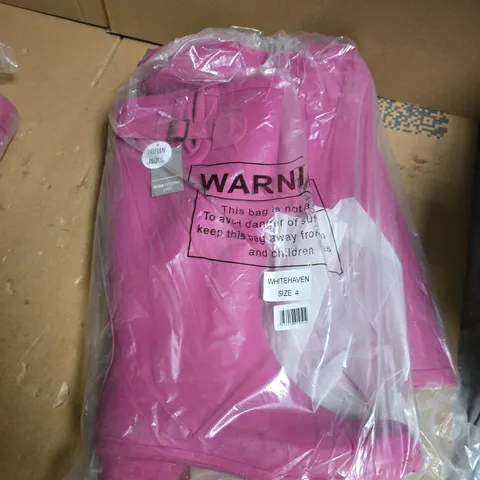 WHITEHAVEN PINK WELLINGTON BOOTS - UK SIZE 4