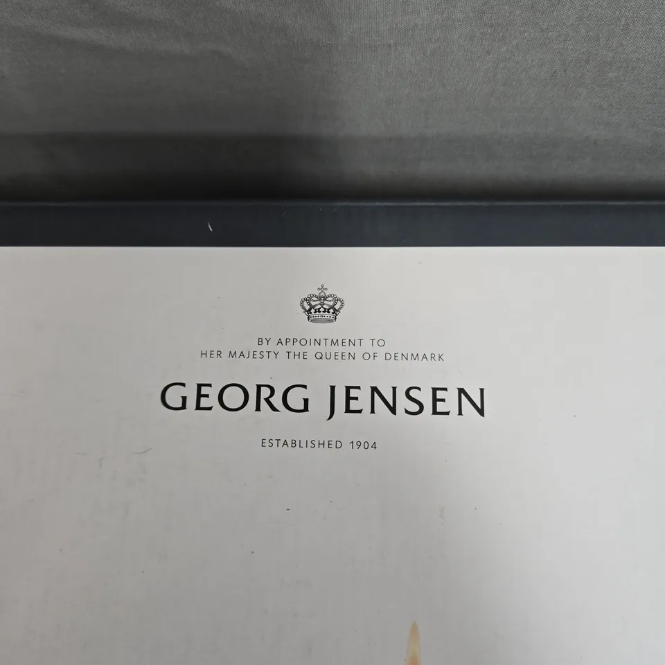 GEORG JENSEN COBRA COLLECTION ROUND CANDLEHOLDER, GOLD – BOXED