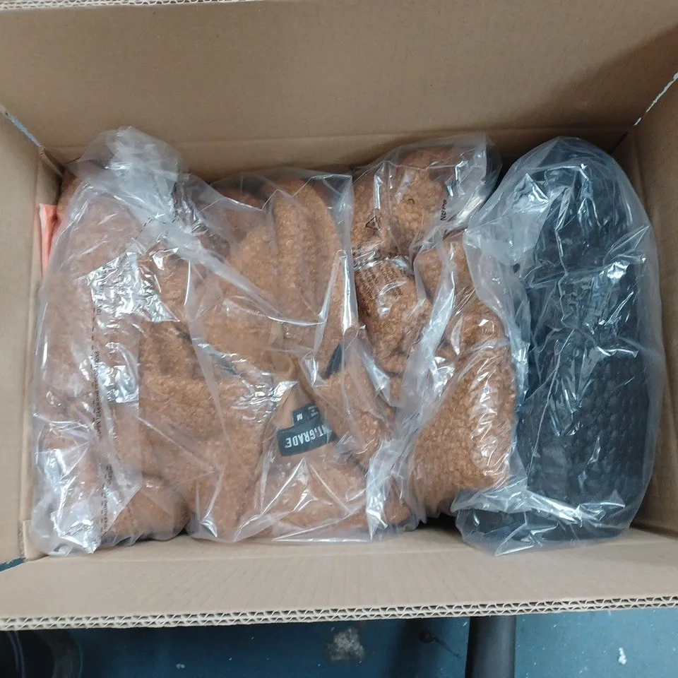 BOX OF 10 ASSORTED CLOTHING ITEMS TO INCLUDE BLACK SHEER BUTTON UP TOP, SHAPEWEAR UNDERWEAR, ETC