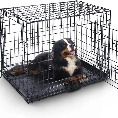 BOXED FURDREAMS FOLDABLE METAL DOG CAGE - 42 INCH - BLACK (1 BOX)