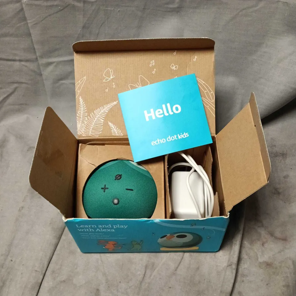 ECHO DOT KIDS ALEXA, AGES 3+. BOXED