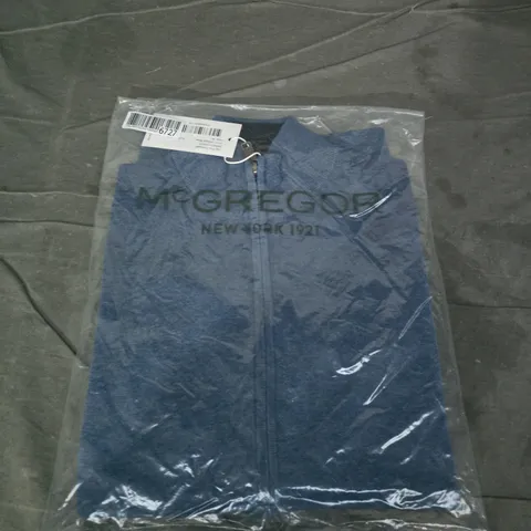MCGREGOR ZIP-THROUGH CARDIGAN - VINTAGE BLUE, UK SIZE M