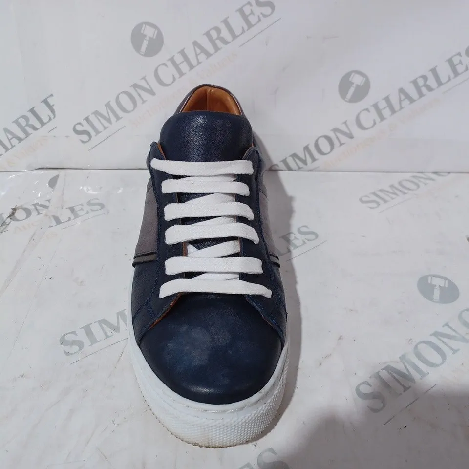 PAIR OF SHOON LACE UP TRAINERS IN NAVY SIZE 3