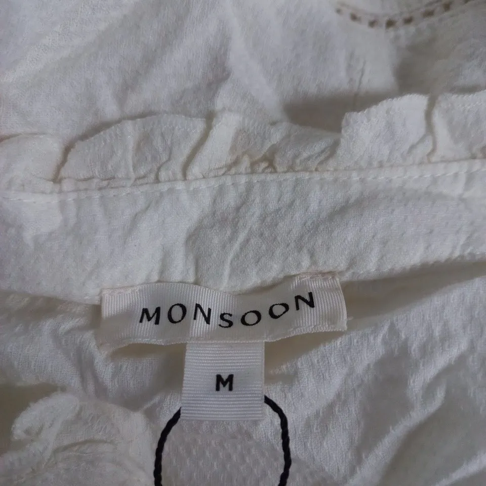 MONSOON WHITE DRESS, WOMEN’S – UK SIZE M