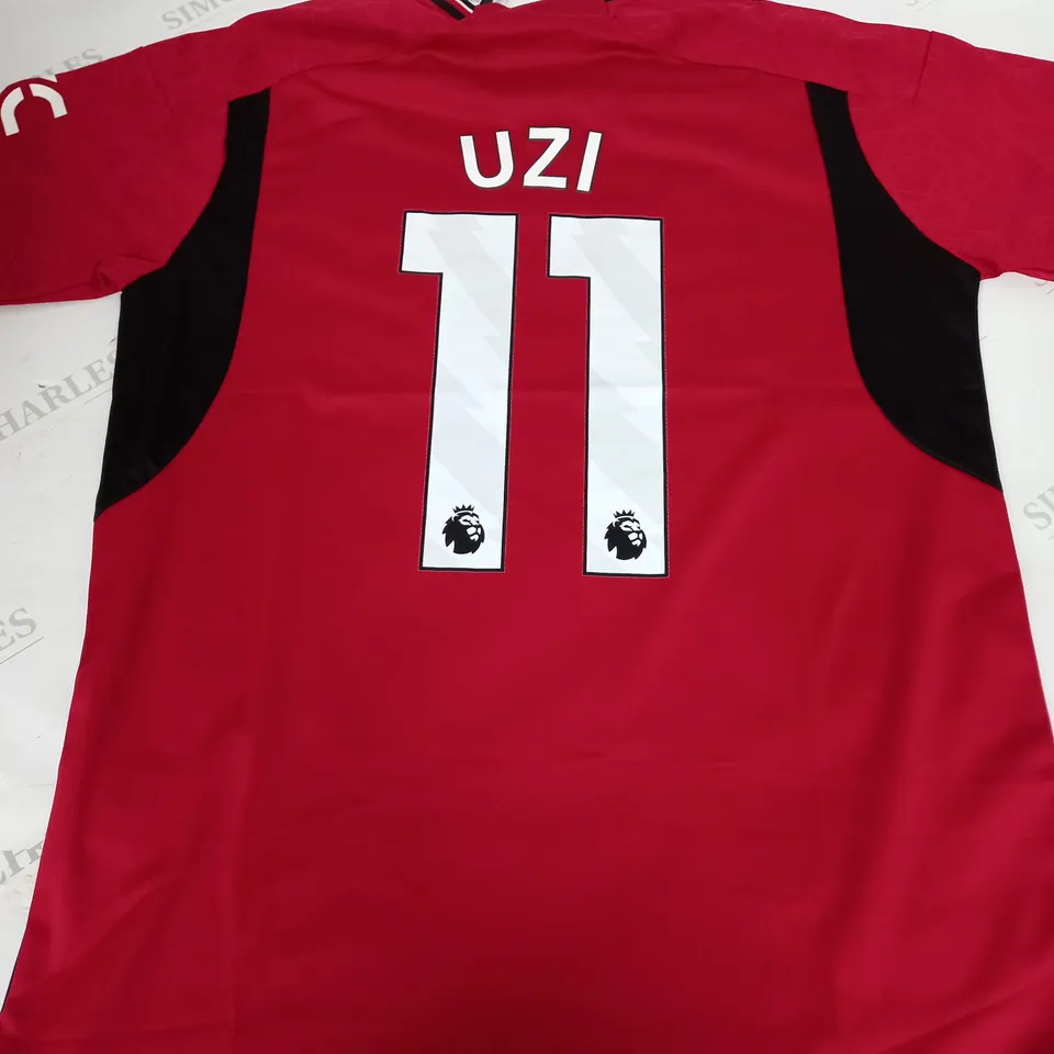 ADIDAS MANCHESTER UNITED HOME SHIRT '11 UZI' - MEDIUM