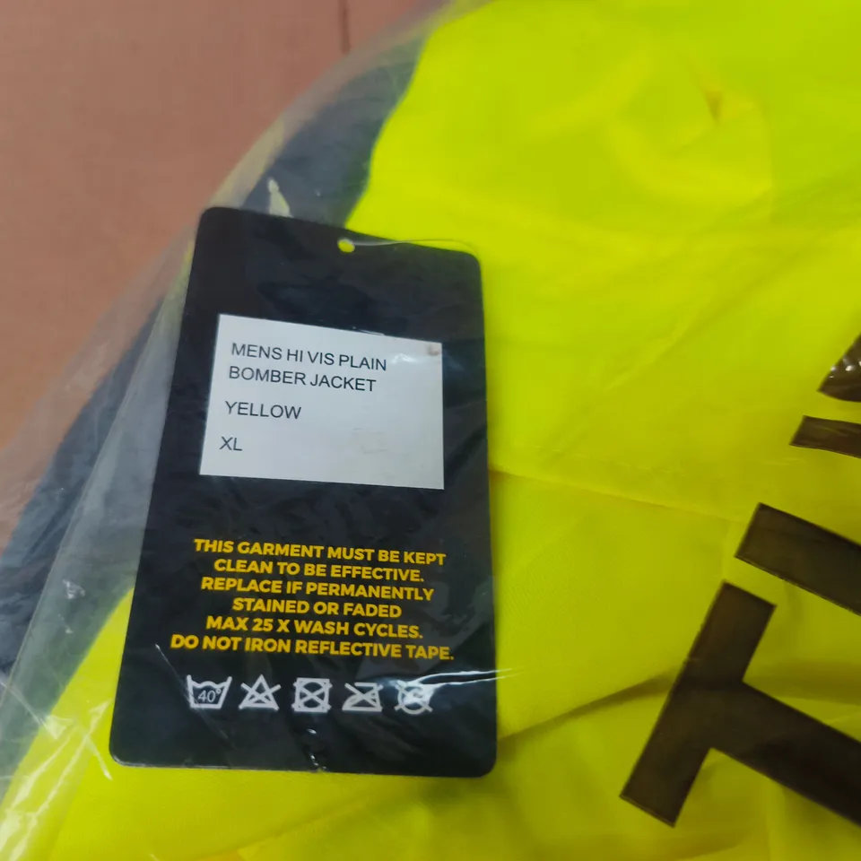 TURNHOUT CONSTRUCTION WEAR HI-VIS BOMBER JACKET – MEN'S, YELLOW, XL