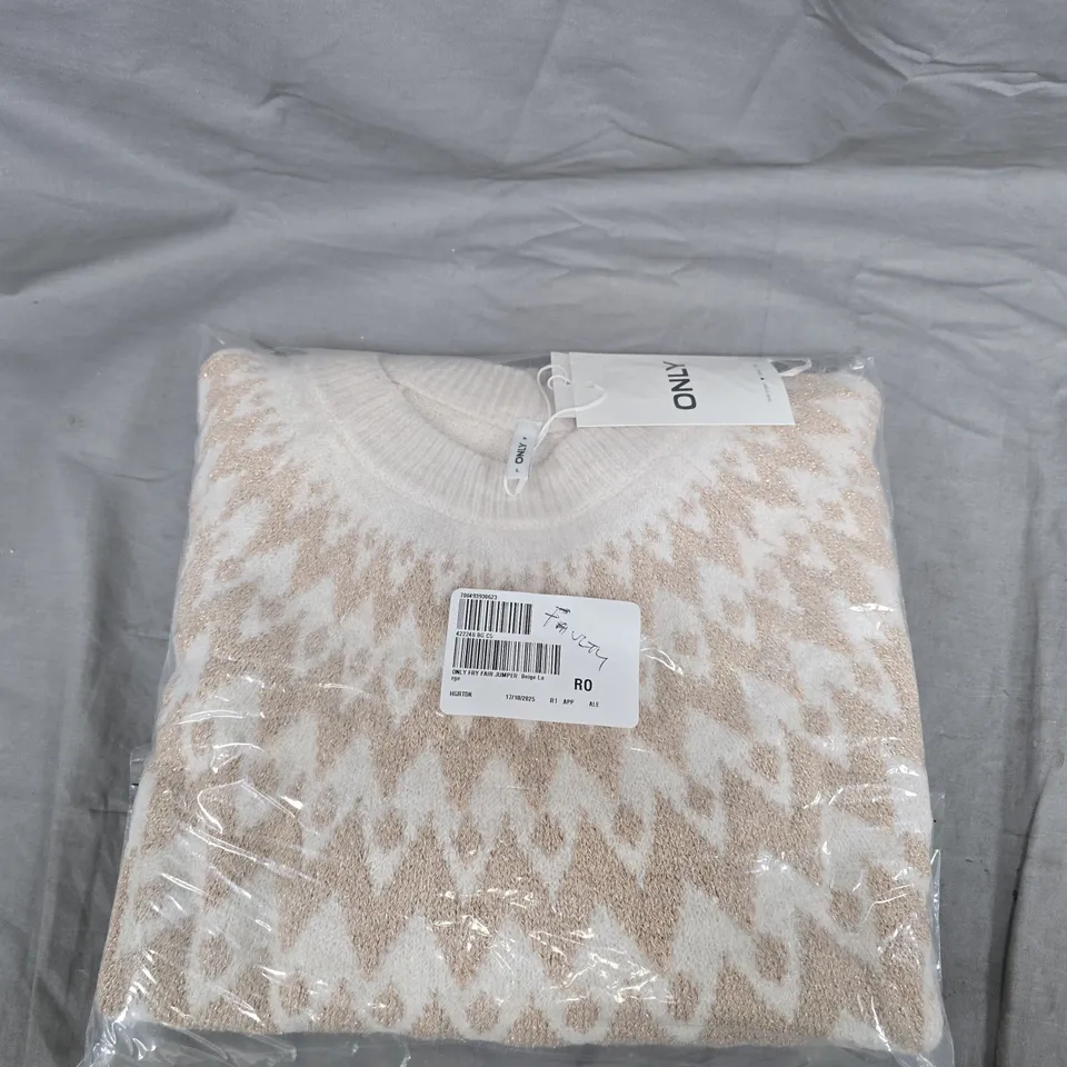 ONLY FRY LUREX FAIRISLE JUMPER - L