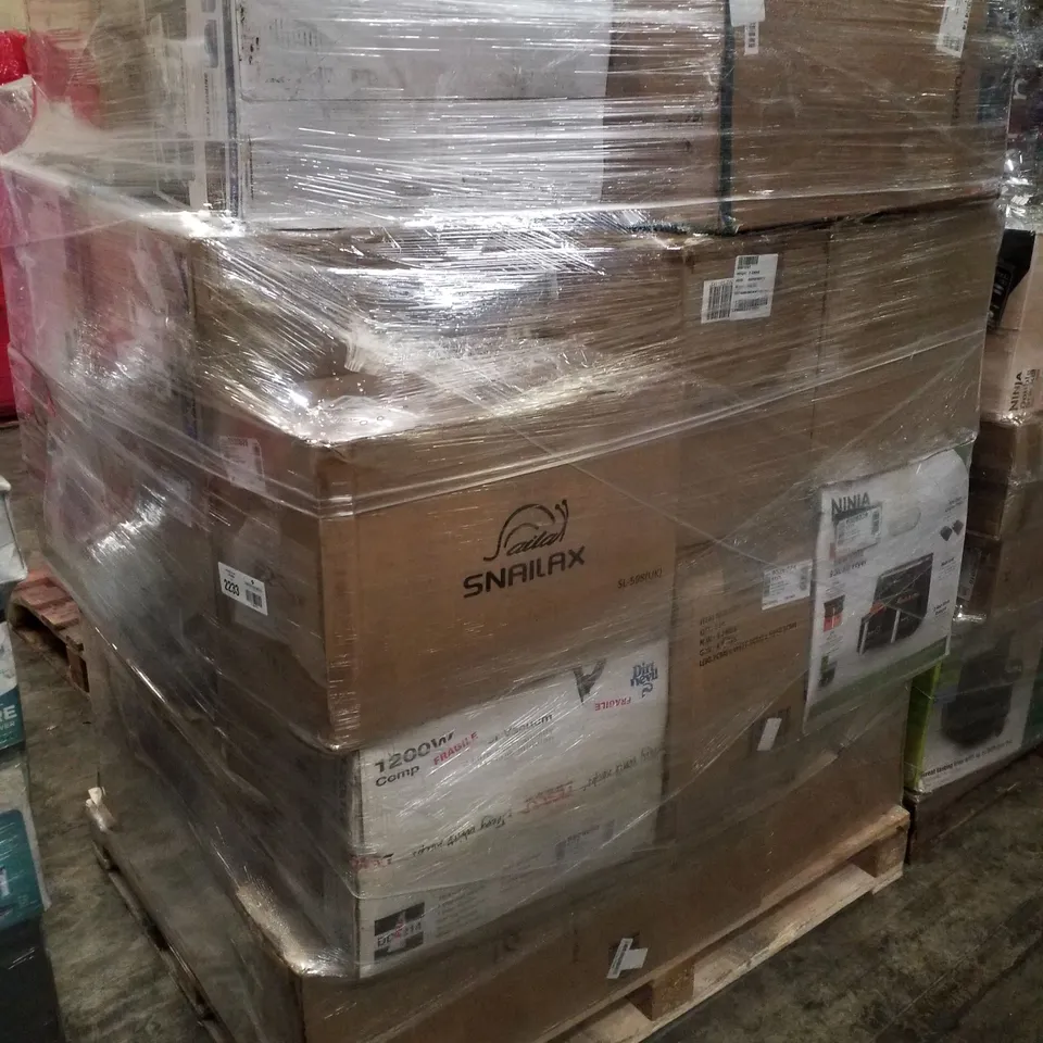 PALLET OF APPROXIMATELY 25 UNPROCESSED RAW RETURN HOUSEHOLD AND ELECTRICAL GOODS TO INCLUDE;