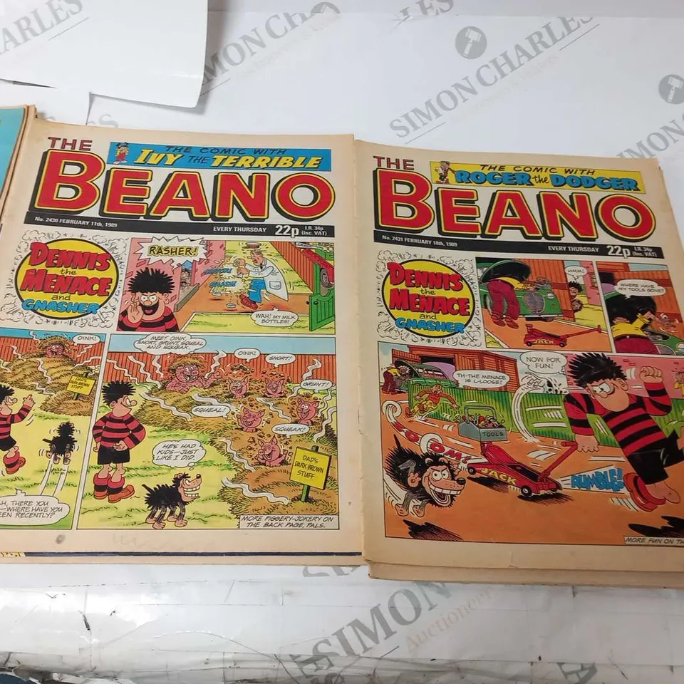 COLLECTION OF ASSORTED BEANO COMICS FROM 1989