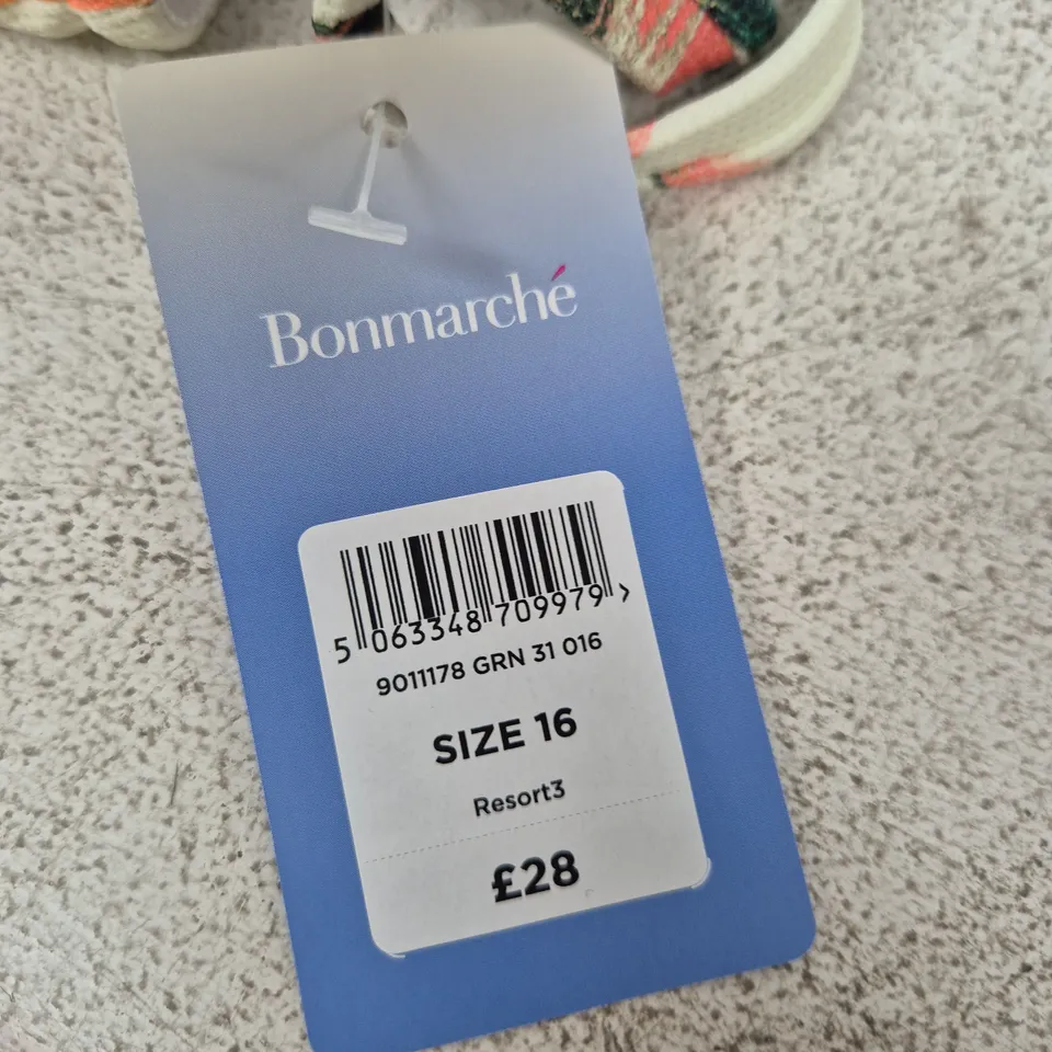 BONMARCHÉ BANDEAU SWIMWEAR – TUMMY CONTROL, DETACHABLE STRAPS, UK SIZE 16