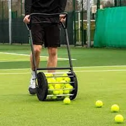 BOXED VERMONT TENNIS BALL ROLLER MOWER & HOPPER