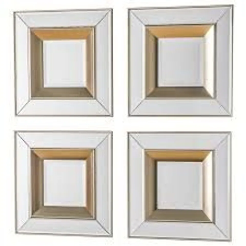 BOXED GALLERY INTERIORS PHANTOM MIRROR SQUARE (4PK)