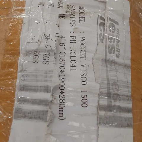QUALITY BAGGED NICHELIS POCKET VISCO 1500 DOUBLE 4'6" MATTRESS 