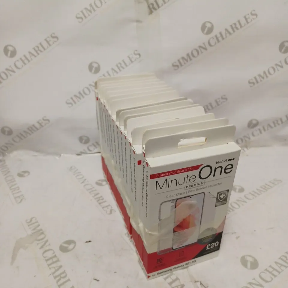 LOT OF 15 MINUTE ONE CLEAR CASE & SCREEN PROTECTOR KITS FOR SAMSUNG GALAXY S21+5G