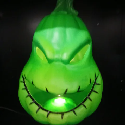 APPROXIMATELY 96 NIGHTMARE BEFORE CHRISTMAS OOGIE MEDIUM LIGHT HALLOWEEN PUMPKIN DECORATION – GREEN GLOW