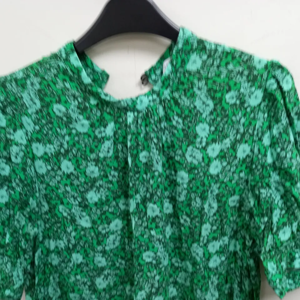 GHOST GREEN FLORAL SUMMER DRESS - S