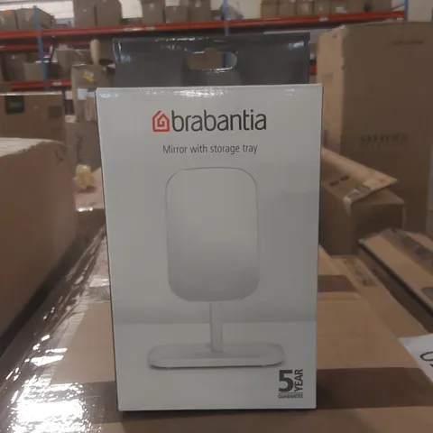 BOXED BRABANTIA MIRROR WITH STORAGE TRAY