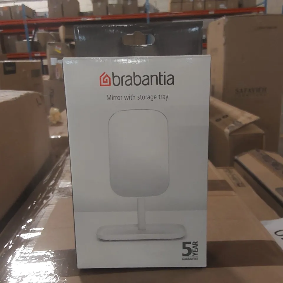BOXED BRABANTIA MIRROR WITH STORAGE TRAY