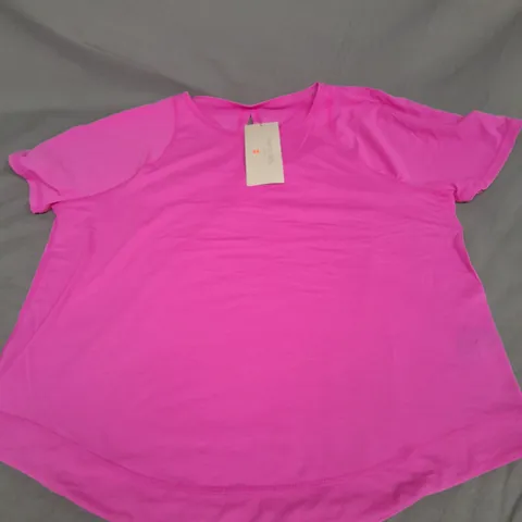 SWEATY BETTY BREEZY TSHIRT IN RASPBERRY PINK SIZE S