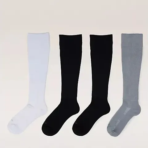 TOMMIE COPPER SET OF 4 ECOWICK COMPRESSION SOCKS BASIC WIDE MEDIUM