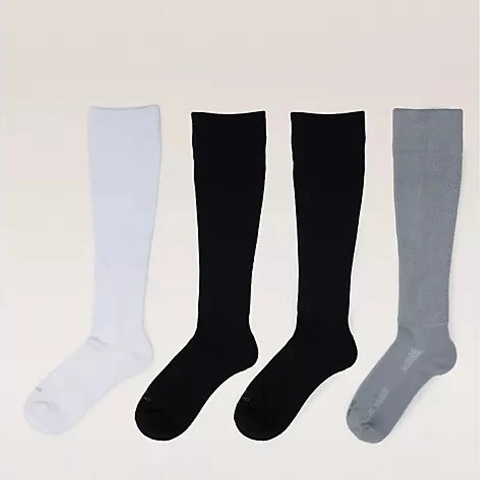 TOMMIE COPPER SET OF 4 ECOWICK COMPRESSION SOCKS BASIC WIDE MEDIUM