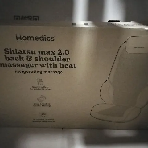 BOXED HOMEDICS SHIATSU MAX 2.0 BACK & SHOULDER MASSAGER WITH HEAT