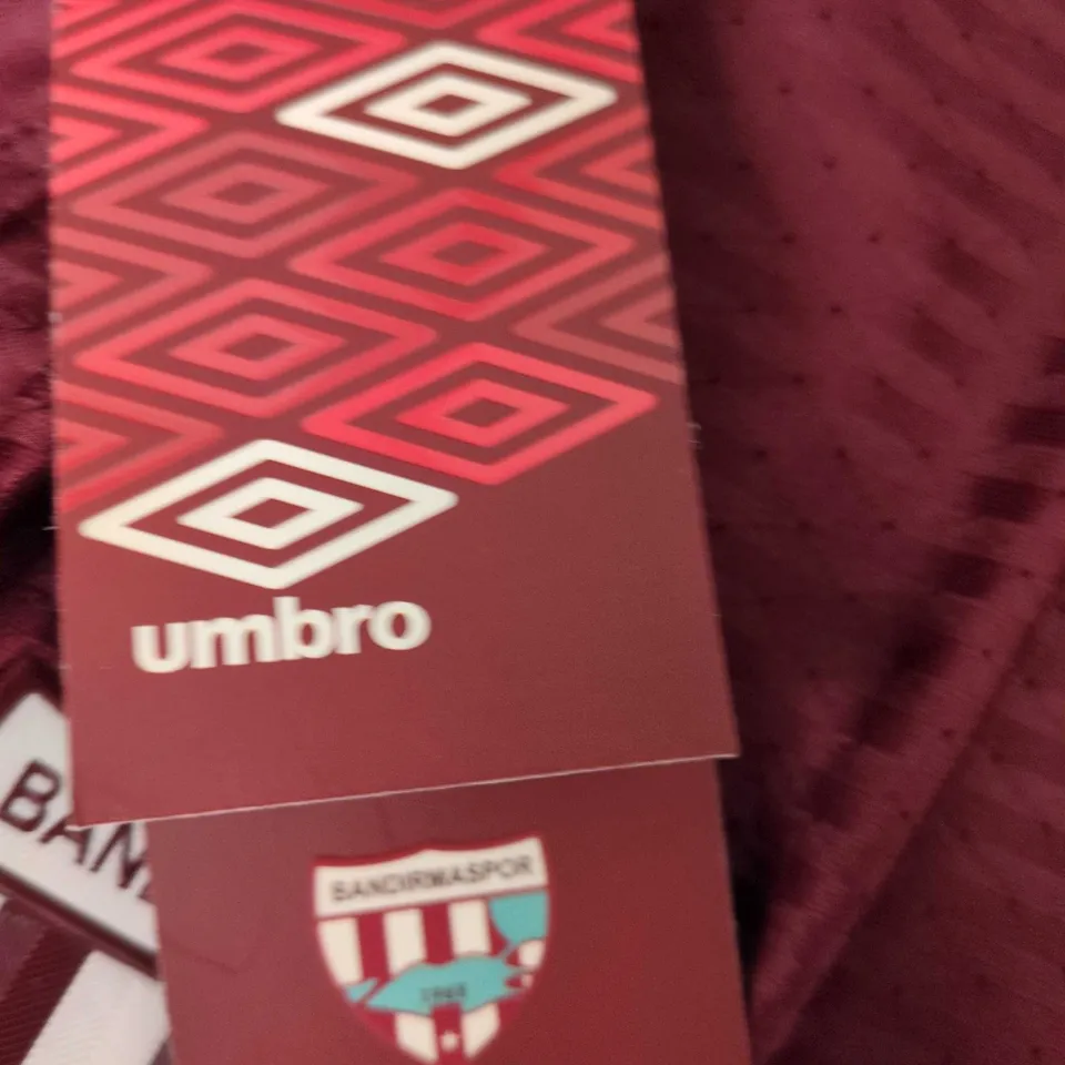 BANDIRMASPOR UMBRO FOOTBALL SHIRT – MAROON/WHITE, 4XL (MEN'S)