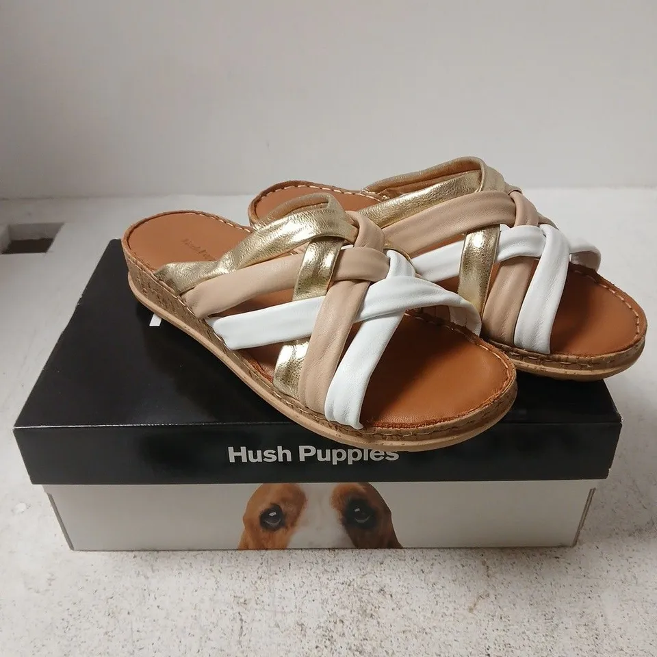 HUSH PUPPIES ALYSSA SANDAL – GOLD MULTI, WOMEN'S SHOES UK 7 