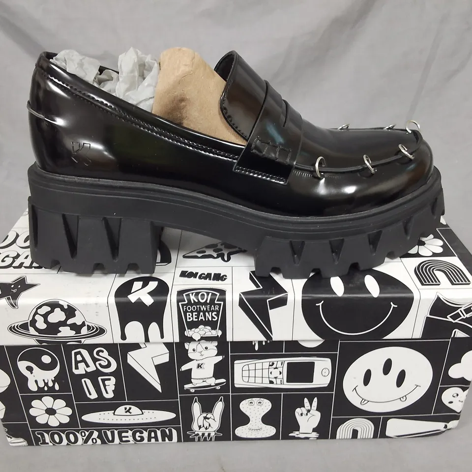 KOI GENSAI CYBER PUNK LOAFERS, BLACK - SIZE 5