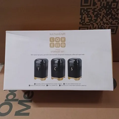 BOXED KITCHENCRAFT LOVELLO 3 PIECE STORAGE SET 